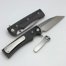 Chaves Knives Sangre Street Flipper w/ Black Micarta & Wharncliffe Elmax - Blue Label