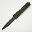 Microtech Dirac Delta Olive Camo D/E Fully Serrated S/N