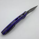 Microtech Amphibian RAM LOK Purple Fluted Aluminum & Apocalyptic Partial Serrated M390MK 137RL-11APFLPU