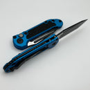 Microtech Knives LUDT Gen III Black F/S Tanto w/ Blue Handle 1136-3BL
