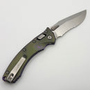 Microtech Amphibian Mini RAM LOK Nebula Green Titanium Fluted w/ Purple Accents & Stonewash Serrated M390MK 137MRL-11FLMS17