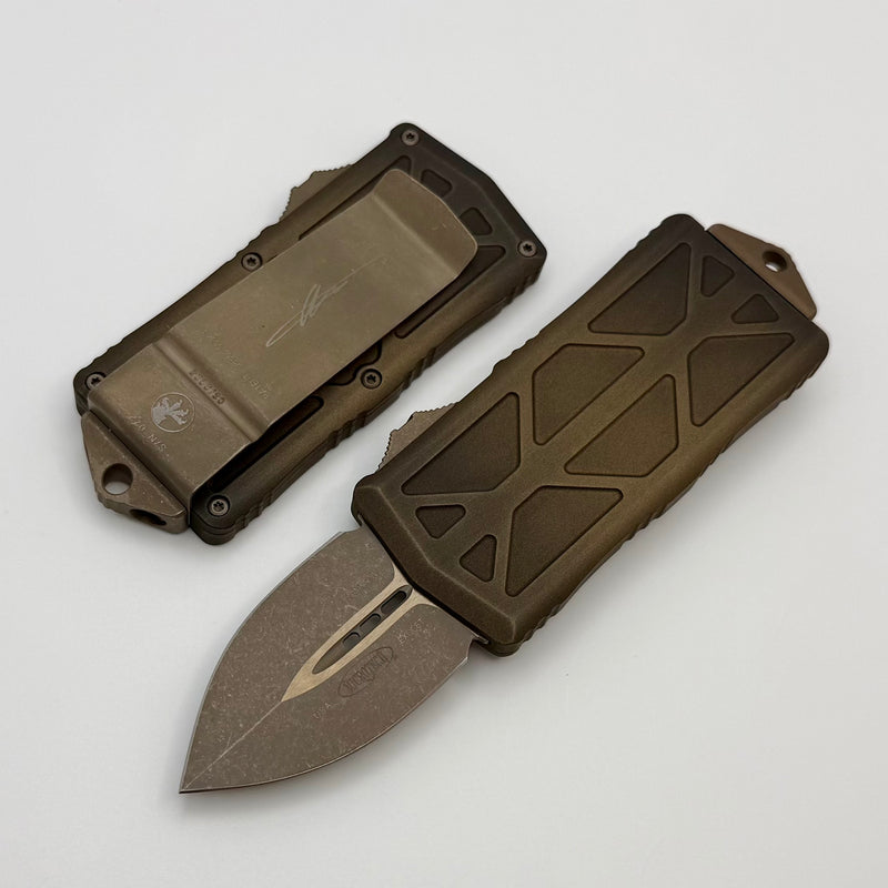 Microtech Exocet Antique Bronze Apocalyptic D/E Signature Series 157-1