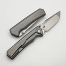 Chaves Knives Sam Tran Arison Street Stonewash Titanium Integral Handle & Belt Satin M390
