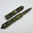 Microtech Dirac Delta D/E Full Serrated Outbreak Deep Engraved Signature Series 227-3OBDS