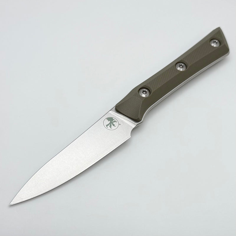 Microtech Paring Knife OD Green G-10 Handle w/ Stonewash M390MK 3500-10OD