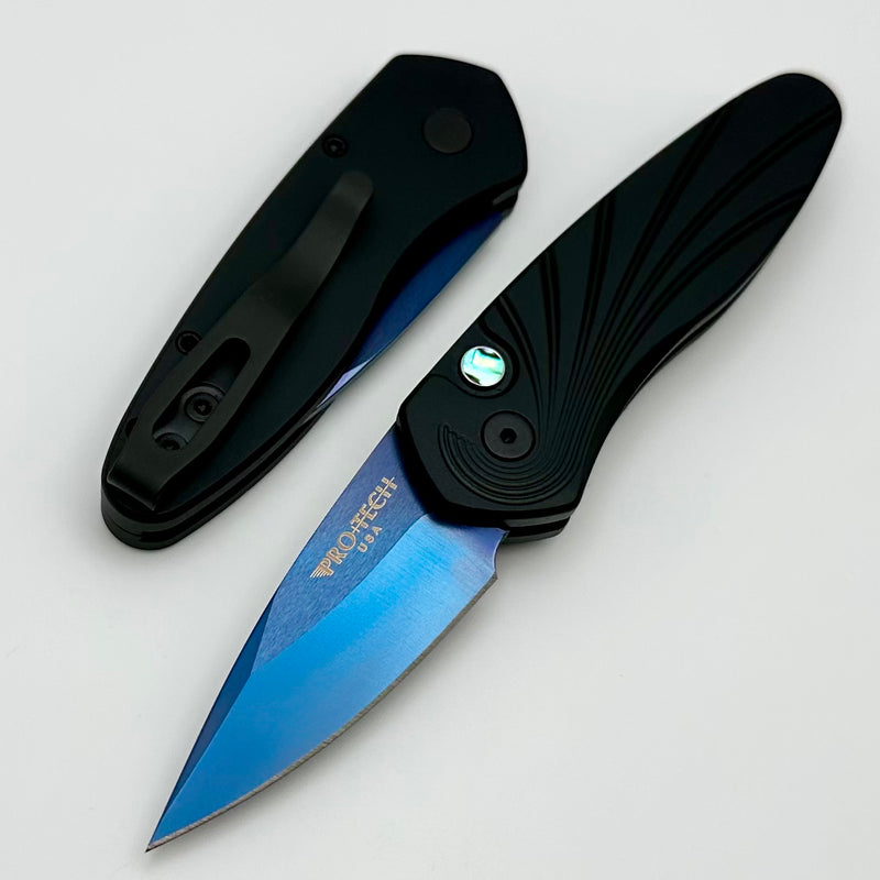 Pro-Tech Sprint 3D Carved Design Handle & Sapphire Blue S35VN 2937-SB