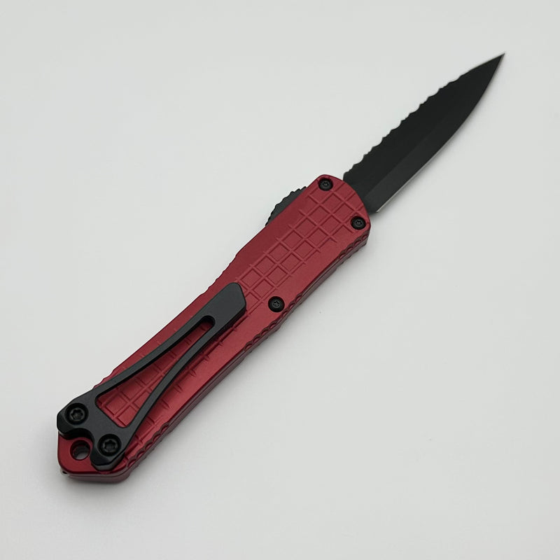 Heretic Knives Manticore S Red Grenade Frag w/ Full Serrated DLC D/E Magnacut H024F-6C-RED Pre Owned