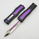 Marfione Custom Atreus Black Aluminum Handle w/ Carbon Fiber & Purple Titanium Inlays & D/E Diamondwash