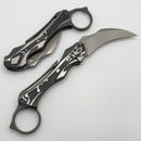 Poikilo Blade Thorny Devil w/ Titanium White Fat Carbon Inlaid Handles & Pearlescent M398