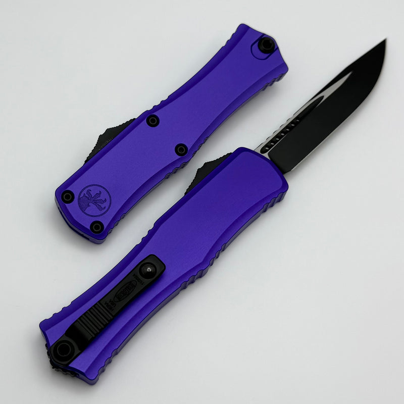 Microtech Knives Mini Hera Black S/E M390MK w/ Purple Handle 1703M-1PU