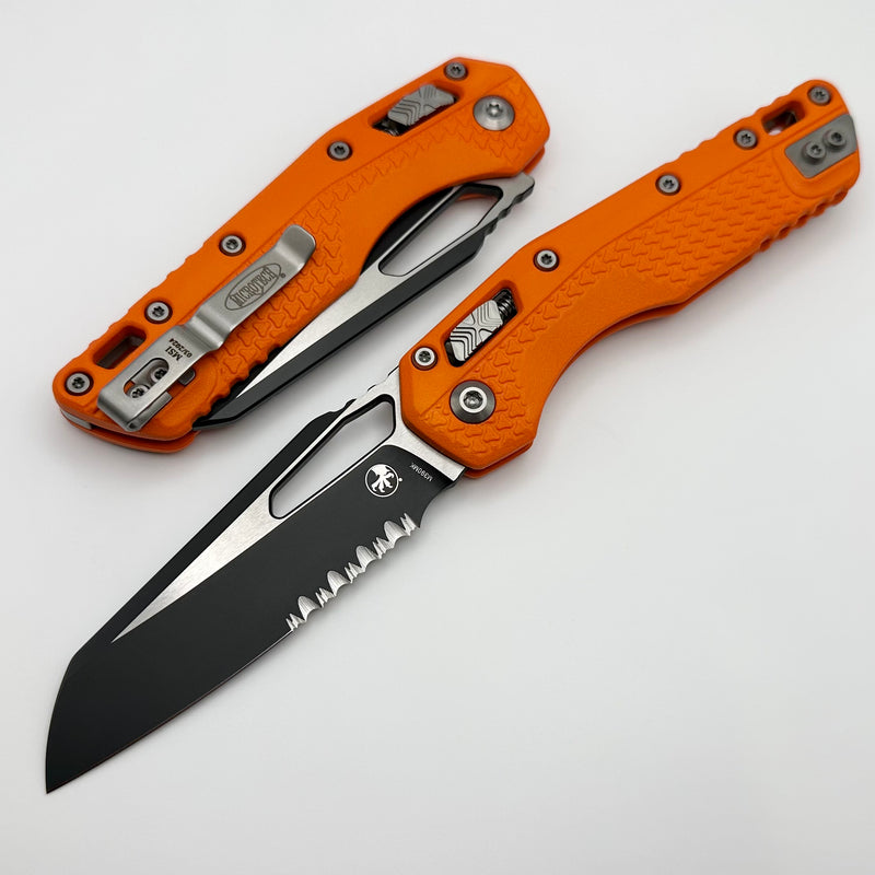 Microtech Knives MSI RAM LOK Orange Polymer & Black Partial Serrated M390MK 210T-2PMOR