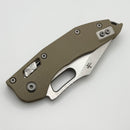 Microtech Knives Manual Stitch RAM LOK Fluted Tan G-10 Handles & Stonewash Full Serrated M390MK 169RL-12FLGTTA
