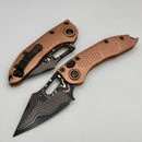Microtech Marfione Select Borka Auto Stitch Copper Handles & Baker Forge Damascus w/ DLC Hardware 169-16MS1