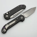 Microtech Marfione Select LUDT Gen III Carbon Fiber Handles w/ Purple Accents & Stonewash Tanto 1136-10MS15
