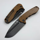 Tenable Knives Bombur Brown Frag G10 Handle w/ Stonewash D2 Midgards Messer Design T1054A2
