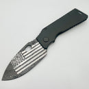 Medford TFF-1 Chad Nichols Damascus USA Flag/MKT w/ DLC Contoured Handles & Black Hardware