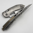 Microtech Marfione Select Manual Stitch RAM LOK Titanium Handles & Stonewash M390MK w/ Double Vapor Blast & Bronze Accents 169RL-10MS1