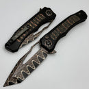 Heretic Knives Custom Wraith V4 Manual w/ Snakeskin Carbon Fiber Inlays & Hand Ground Vegas Forge Damascus Tanto