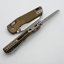 Microtech MSI RAM LOK Mini Tan Frag Aluminum Handles w/ Stonewash M390MK 210M-10FRTA