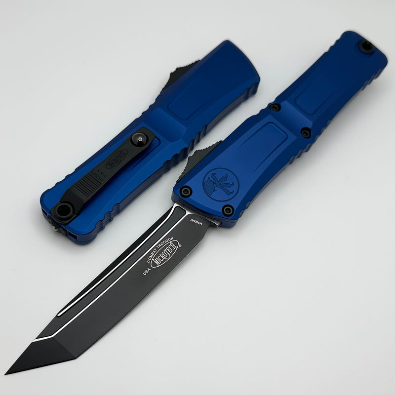 Microtech Knives Combat Troodon Gen III Tactical Tanto w/ Navy Blue Handle 1144-1NA