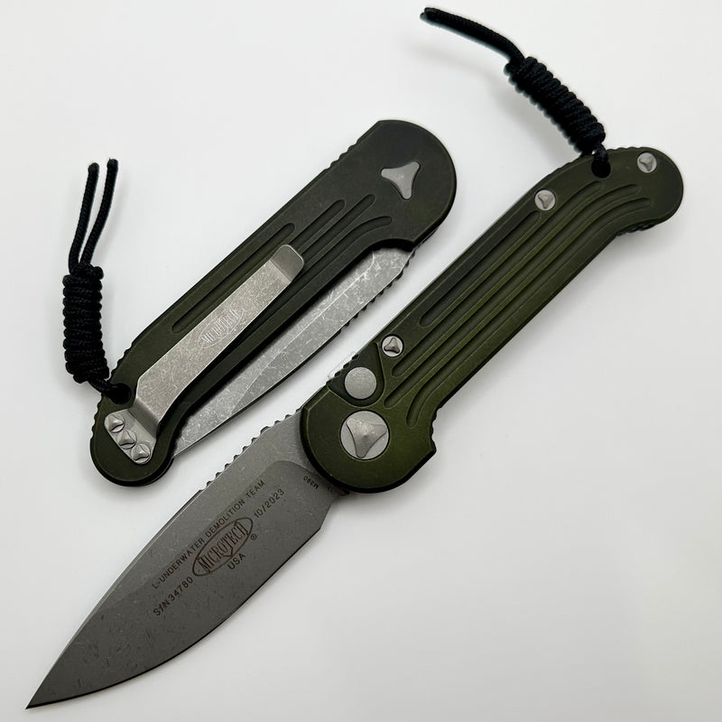 Microtech L.U.D.T Weathered OD Green & Apocalyptic 135-10APWOD