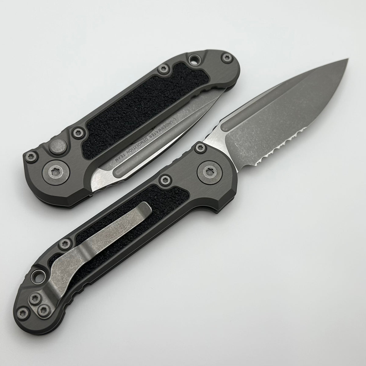 Microtech Knives LUDT Gen III Apocalyptic Partial Serrated Natural Cle