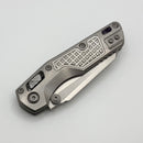 Microtech Marfione Select MSI RAM LOK Mini Frag Titanium Handles w/ Double Vapor Accents & Purple Accents & Stonewash M390MK 210M-10FRMS4