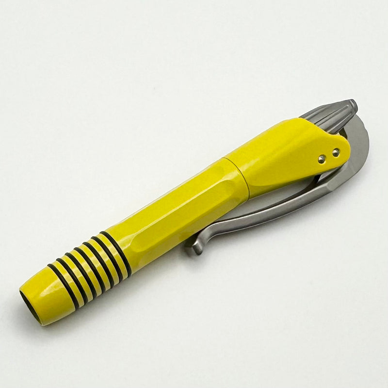 Microtech Siphon II Pen Corvette Yellow Stainless Steel 401-SS-CYBB