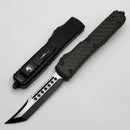 Microtech Ultratech Hellhound Two Tone Black Cerakote w/ Carbon Fiber Top Signature Series 119-1CFS