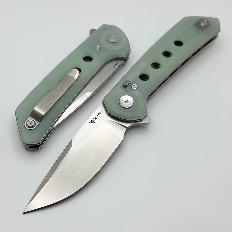 Reate Knives PL-XF Jade G-10 Handles & Stonewash Nitro-V