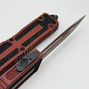 Microtech Scarab 2 Gen 3 Spine Fluted S/E Tactical Standard w/ Weathered Crimson Handle 1278-1WCN