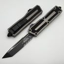 Microtech Scarab 2 Gen 3 Tanto Partial Serrated Tactical Spine Fluted w/ Natural Clear Handle 1279-2NC