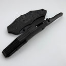 We Orc Boss Black Titanium Handle w/ Shredded Carbon Fiber Inlays & Black Stonewash 20CV WE24042-1