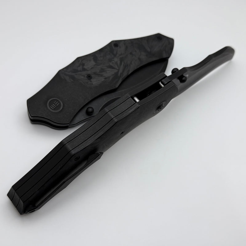 We Orc Boss Black Titanium Handle w/ Shredded Carbon Fiber Inlays & Black Stonewash 20CV WE24042-1