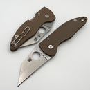 Spyderco MicroJimbo Brown G-10 & CPM-15V Sprint Run C264GPBN15V