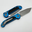Microtech Knives LUDT Gen III Apocalyptic Partial Serrated Tanto w/ Blue Handle 1136-11APBL