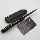 Microtech Marfione Select LUDT Gen III Slab Side Carbon Fiber Handle & Baker Forge Drop Point w/ Bronze Accents 1135-16MS4