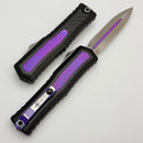 Marfione Custom Atreus Black Aluminum Handle w/ Carbon Fiber & Purple Titanium Inlays & D/E Diamondwash