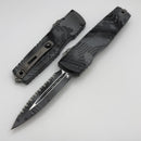 Microtech Luminary D/E Full Serrated Topographic Urban Camo Signature Series 1270-3TPUCS