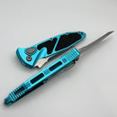 Microtech Socom Elite Auto Turquoise Handle w/ Stonewash Tanto 161A-10TQ