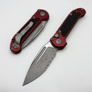 Microtech Knives LUDT Gen III Apocalyptic Partial Serrated Drop Point w/ Merlot Handle 1135-11APMR