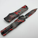 Microtech Knives Combat Troodon Gen III D/E Bull Shark Gray/Black Red Splatter Signature Series 1142-1BGBKRDSPLS