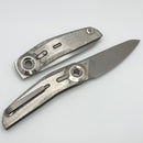 Reate Knives VK-TRON Crystal Titanium Handles & Hand Rubbed M390