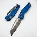 Microtech Knives MSI RAM LOK Cerakote Blue Polymer & Apocalyptic Full Serrated M390MK 210T-12APPMCBL
