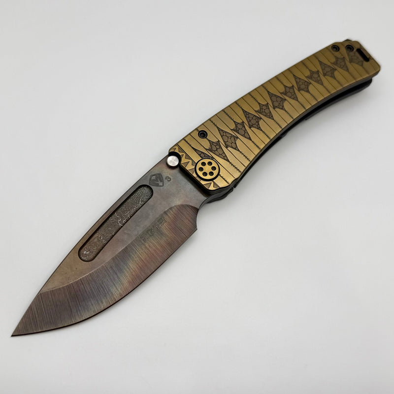 Medford Marauder Full Size Bronze Tsunami-Maki Wrap Titanium Handles w