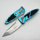 Microtech Socom Elite Auto Turquoise Handle w/ Stonewash Tanto 161A-10TQ
