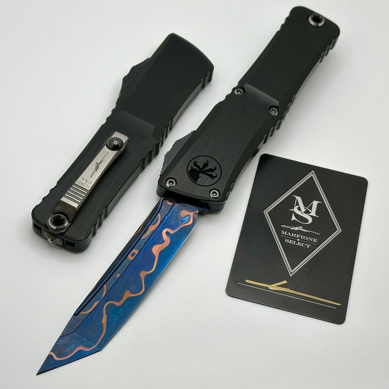 Microtech Knives Marfione Select Combat Troodon Gen III Blued Baker Forge Coppermai Tanto w/ Black Handle 1144-16MS2