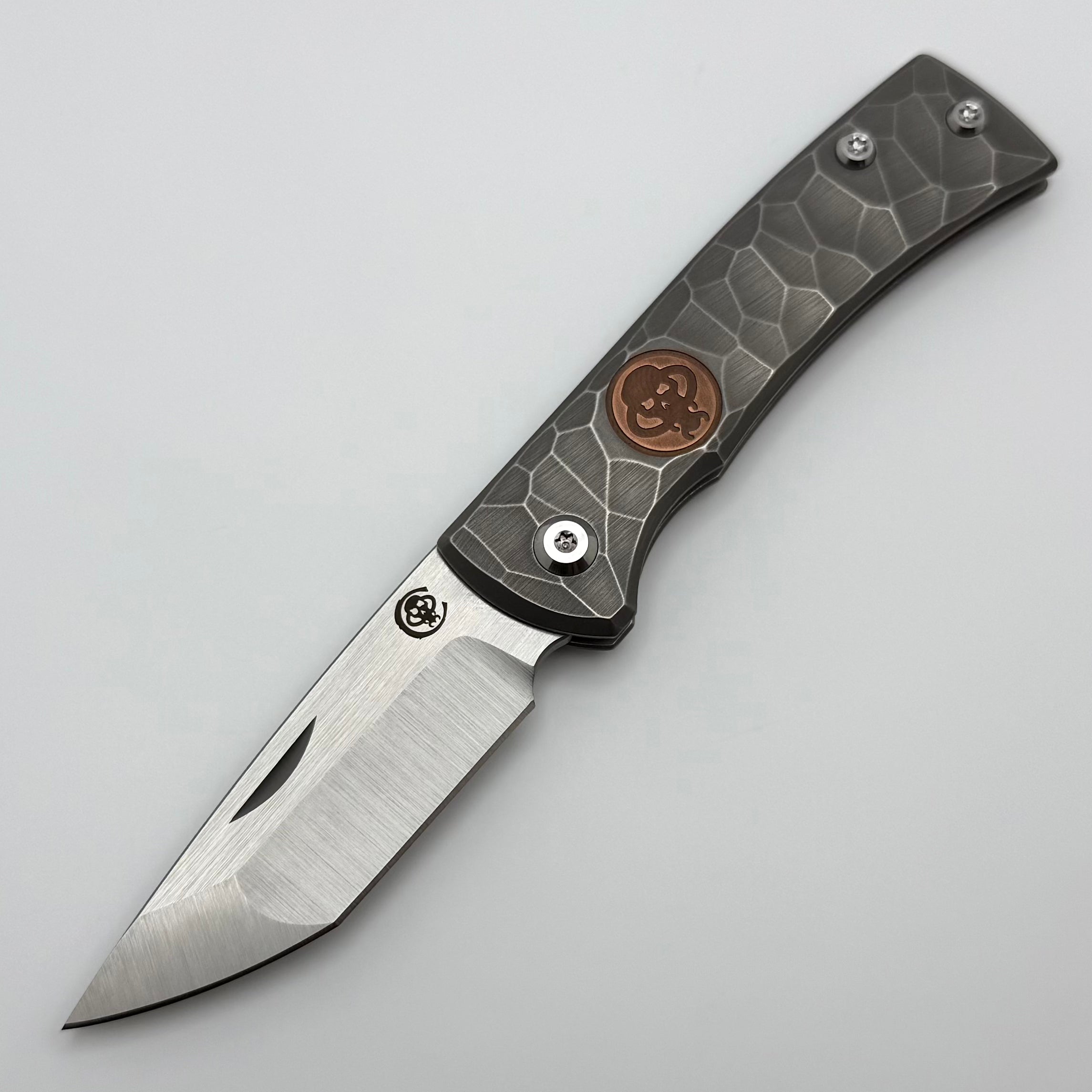 Chaves Knives Slip Joint w/ Tanto M390 & Full Rocked Titanium Handles