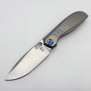 Poikilo Blade Gecko S1.1 Titanium Handles w/ Blue Ti Accents & Satin M398