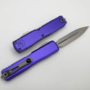 Microtech Ultratech Gen IV D/E Stonewash Partial Serrated w/ Purple Handle 11224-11PU